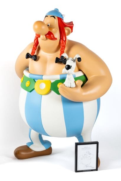 UDERZO / OBELIX ECHELLE 1 - Giant resin figurine...