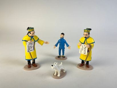 HERGE / LE LOTUS BLEU / SCENE DU MANDAT D'ARRET...