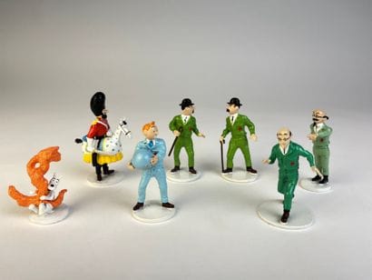 HERGE / OBJECTIF LUNE - Série Lune 7 figurines...