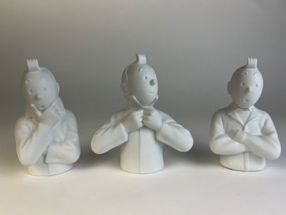 HERGE / TINTIN / PORCELAIN BUSTES - Complete...