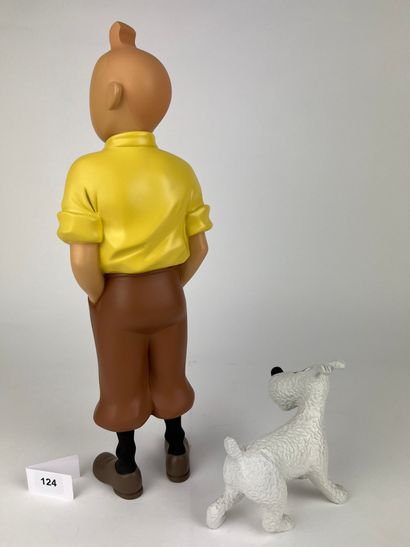 HERGE / TINTIN AND MILOU STANDING - Resin...