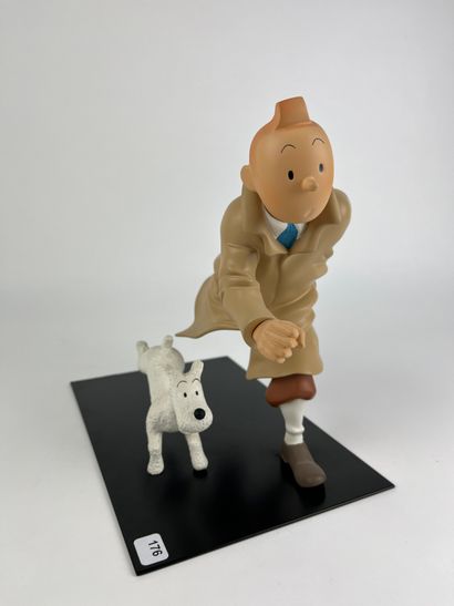HERGE / L'ILE NOIRE / TINTIN ET MILOU RUNNING...