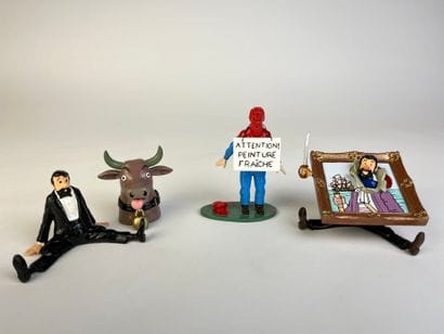 HERGE / TINTIN TRIO - Series of 3 figurines...