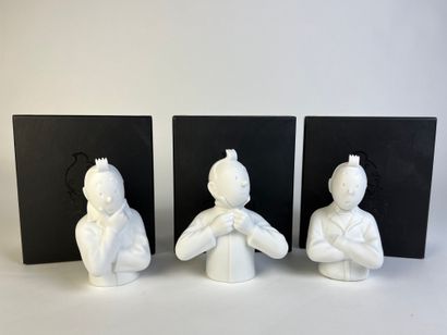 HERGE / TINTIN / PORCELAIN BUSTES - Complete...