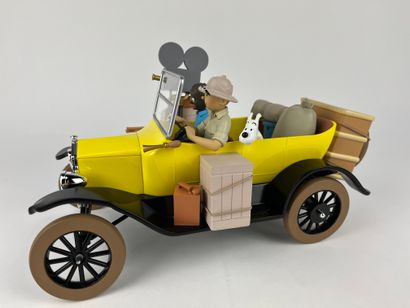 HERGE / TINTIN AU CONGO / FORD T JAUNE -...