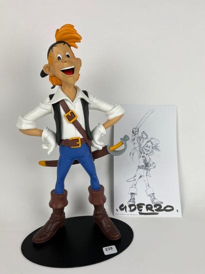 UDERZO / JEHAN PISTOLET - Statuette en résine...