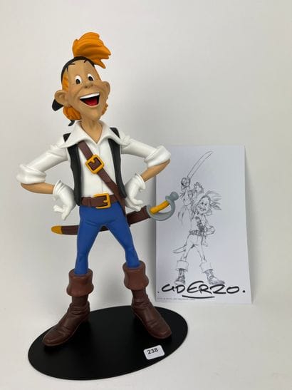 UDERZO / JEHAN PISTOLET - Statuette en résine...
