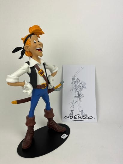 UDERZO / JEHAN PISTOLET - Statuette en résine...