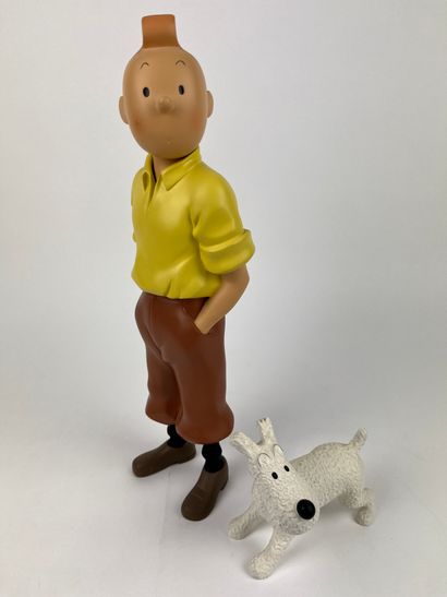 HERGE / TINTIN AND MILOU STANDING - Resin...