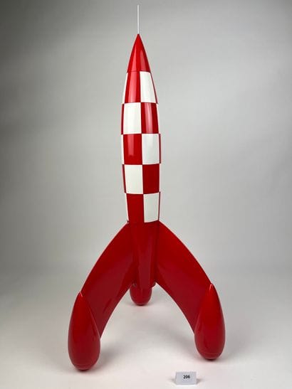 HERGE / OBJECTIF LUNE - Resin rocket (72cm)...