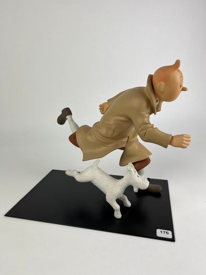 HERGE / L'ILE NOIRE / TINTIN ET MILOU RUNNING...
