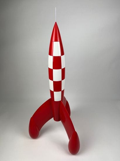 HERGE / OBJECTIF LUNE - Resin rocket (72cm)...