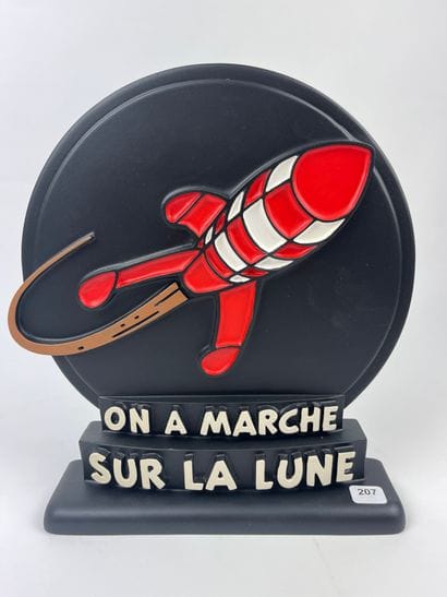 HERGE / ON A MARCHE SUR LA LUNE - Low-relief...