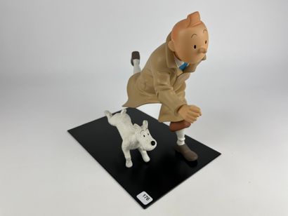 HERGE / L'ILE NOIRE / TINTIN ET MILOU RUNNING...