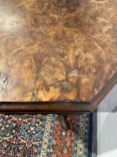 Octagonal walnut and walnut veneer working...