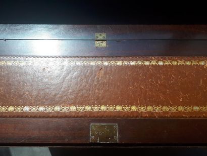 Mahogany scriban chest of drawers, opening...