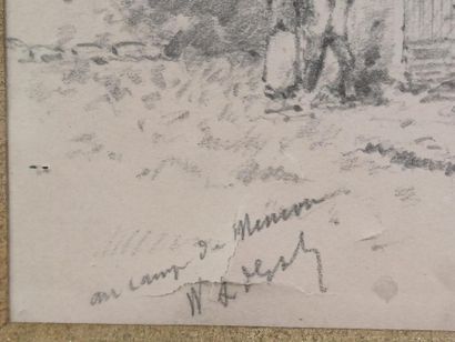 19th century school 
Military camp. 
Pencil...