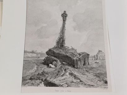 Set of ten engravings, including two on wood,...