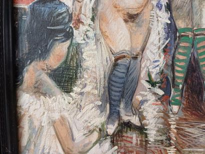 Ecole moderne
Maison close
Huile sur toile...