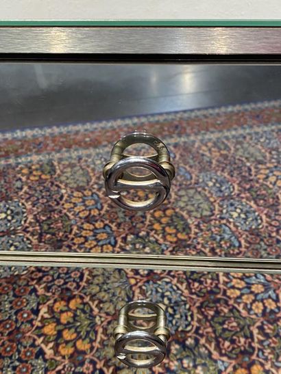 Mirrored bathroom cabinet with five drawers...