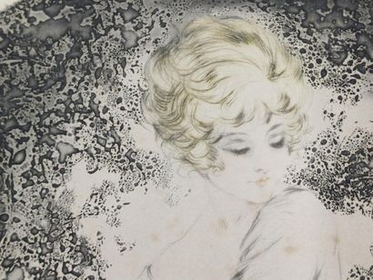 Louis ICART (1888-1950)
Woman with Parrot...
