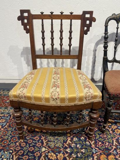 Set comprising three children's chairs with...
