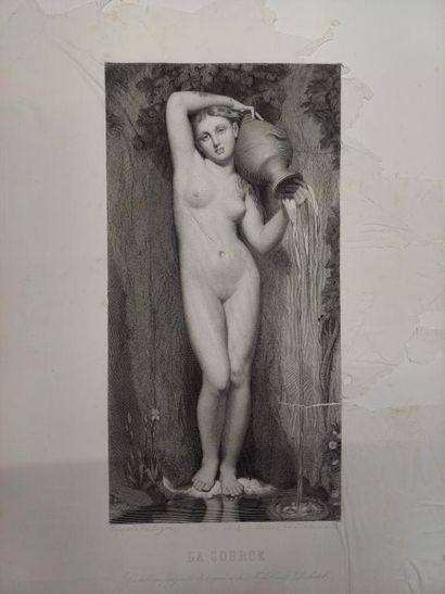 Lot of antique prints including 
- Charles-Nicolas...