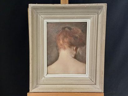 Georgette NIVERT 
Vue de dos
Huile sur panneau...