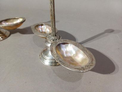 PAIR OF DOUBLE SALONS in mother-of-pearl,...
