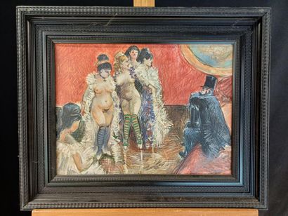 Ecole moderne
Maison close
Huile sur toile...