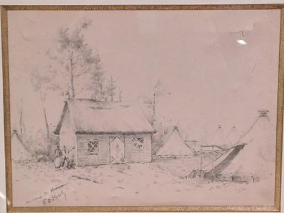 19th century school 
Military camp. 
Pencil...