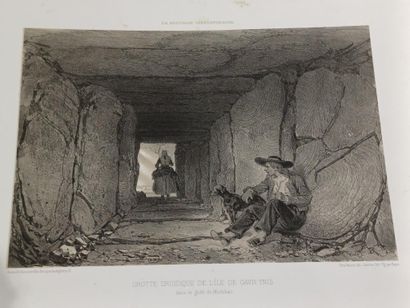 Set of ten engravings, including two on wood,...