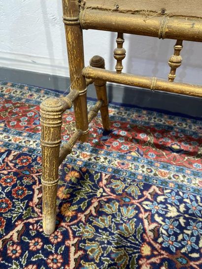 Gilded wood mantel screen in imitation bamboo...