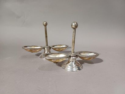 PAIR OF DOUBLE SALONS in mother-of-pearl,...