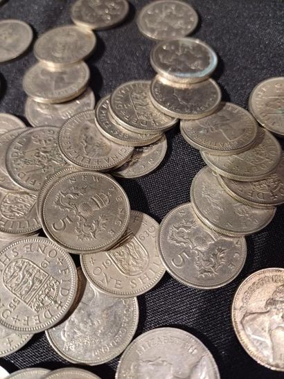 Set of approx. 95 pieces in 5 pence British...