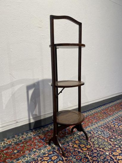 Oak plate rack with three trays, removable....