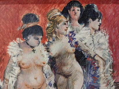 Ecole moderne
Maison close
Huile sur toile...