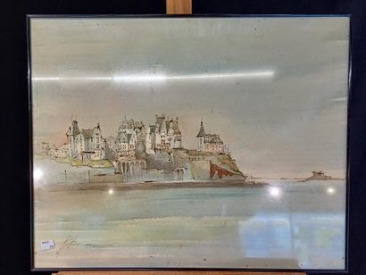 Loïc BARREAU (XX)
Baie de Dinard
Aquarelle...