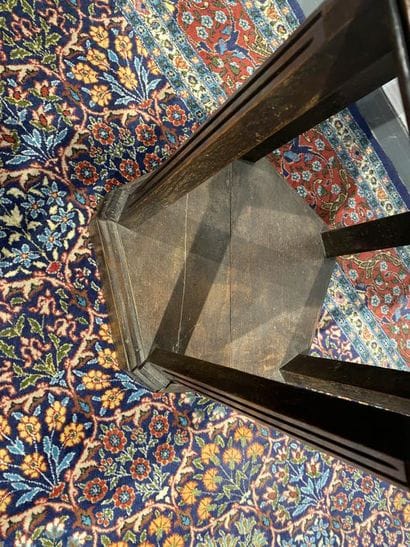 Neo-Gothic style oak or stained chestnut...