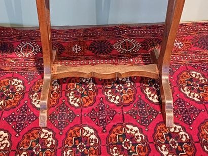 Set comprising a kidney-shaped table in mahogany...