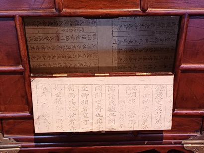 FAR EAST, 20th century
Stained wood cabinet...