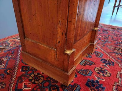 Wooden veneer floor clock with frieze and...
