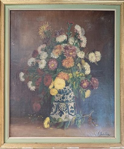 BERTIN (XX)
Nature morte au bouquet de fleurs...