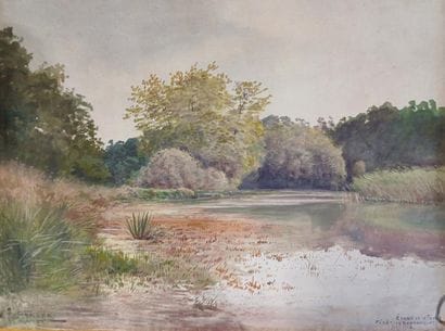 COMBES Fernand, 1856-1943
Farm pond, Rambouillet...