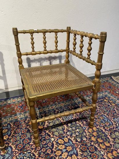 Set comprising three children's chairs with...