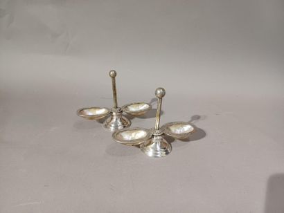 PAIR OF DOUBLE SALONS in mother-of-pearl,...
