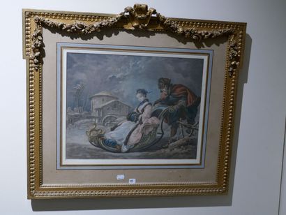 FOUR ENGRAVINGS depicting scenes in Russia...