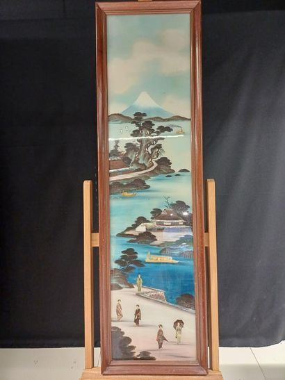 FAR EAST 
Lake landscape surmounted by Mount...