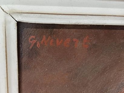 Georgette NIVERT 
Vue de dos
Huile sur panneau...