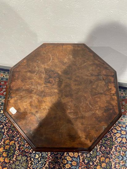 Octagonal walnut and walnut veneer working...